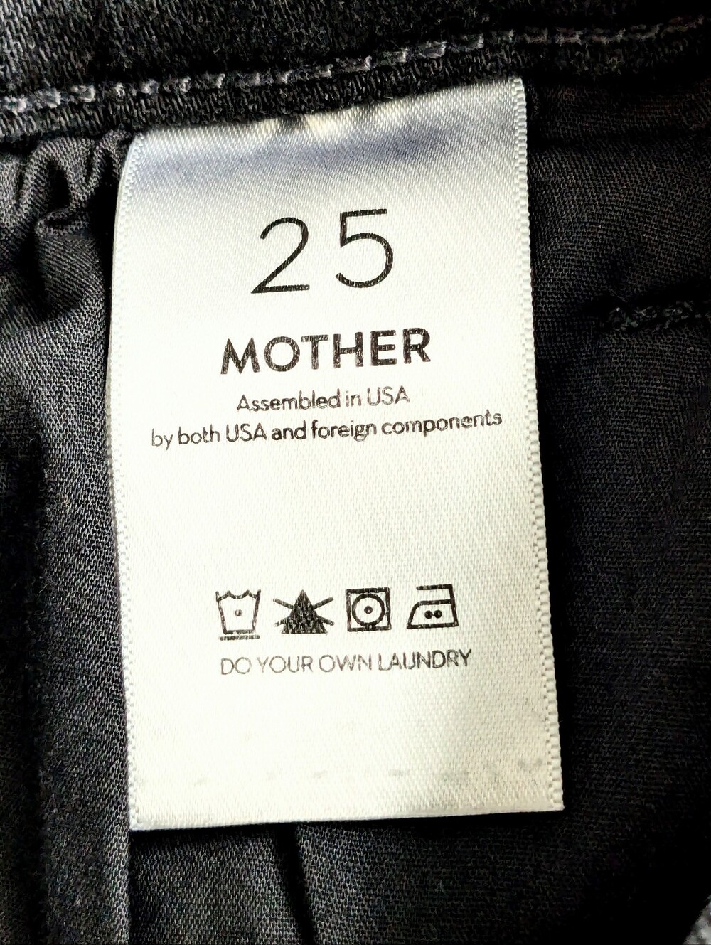 MOTHER Hustler Roller Sneak Jeans 25 Not Today Satan High Rise Wide Leg Flare - Picture 14 of 16